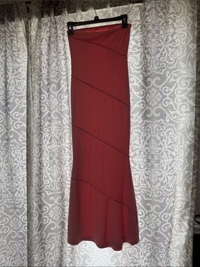 Women's Pink Strapless Maxi Dress- NO SIZE TAG.
